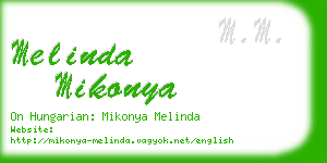 melinda mikonya business card